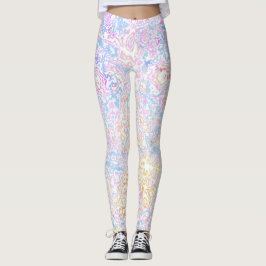 Boho Eclectic Hippie Funky Colorful Pastel Marble Leggings