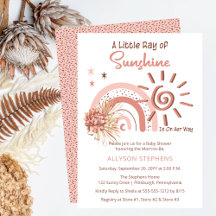 Boho Ein wenig Ray der Sonnenschein-Girl-Babydusch
