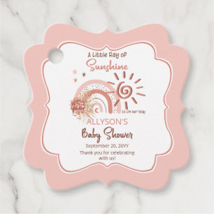 Boho Ein wenig Ray der Sonnenschein-Girl-Babydusch Geschenkanhänger