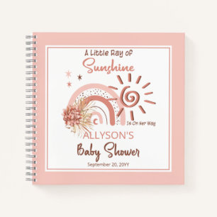 Boho Ein wenig Ray der Sonnenschein-Girl-Babydusch Notizbuch