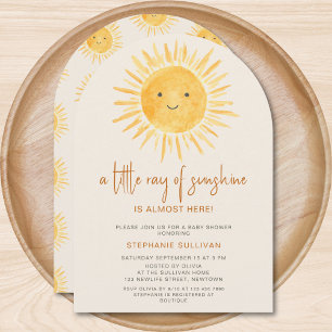 Boho Ein wenig Ray Sunshine Baby Shower Arch Einladung