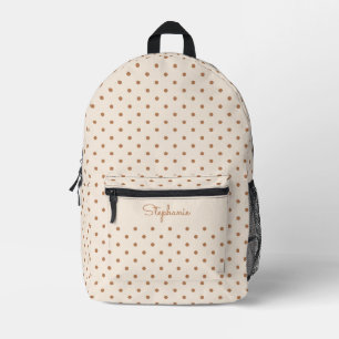 Boho Einfach Modern Neutraler Punktierter Beiger N Bedruckter Rucksack