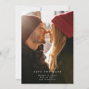 Boho einfache elegante wilde Blumenhochzeit Save The Date