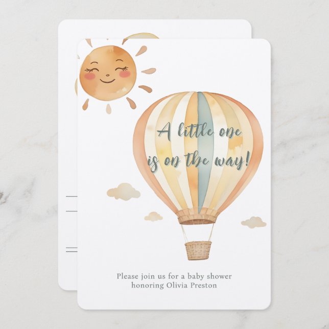 Boho Einfachheit Willkommen Kleine Dusche Einladung (Vorne/Hinten)