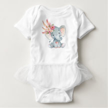 Boho Elefant-Baby-Ballettröckchen-Spielanzug-1.