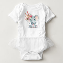 Boho Elefant-Baby-Ballettröckchen-Spielanzug-1. Baby Strampler