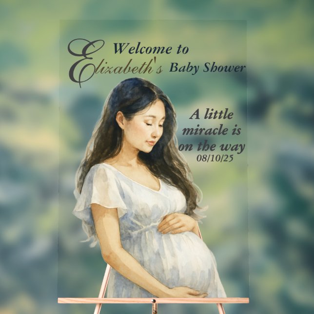 Boho Elegant Asian Pregnant Mom Baby Shower (Neutre)