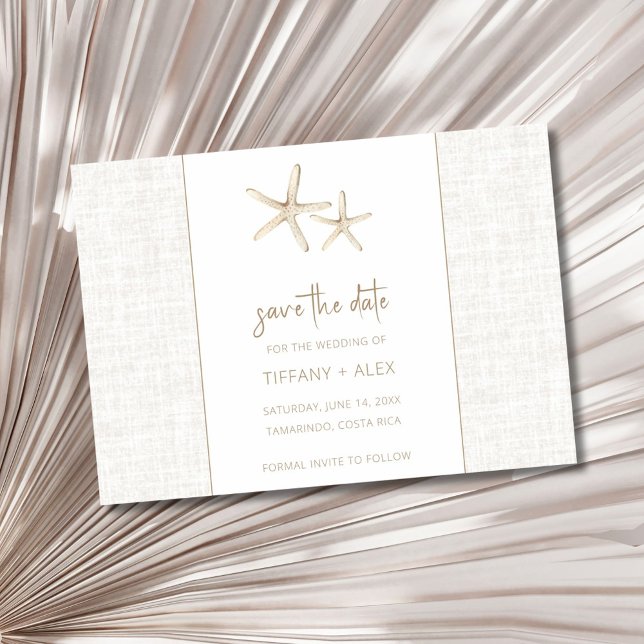 Boho Elegant Beach Wedding Foto Save The Date (Boho Elegant Beach Wedding Photo Save The Date)
