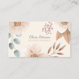 Boho Elegant Floral Carte de visite