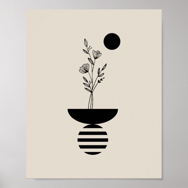 Boho Elegant Flower Poster (Vorne)