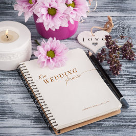 Boho Elegant Minimalistisch Calligraphy Script Wed Planer