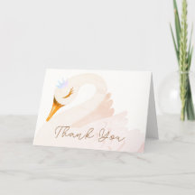Boho Elegant Princess Swan Girl Baby Shower