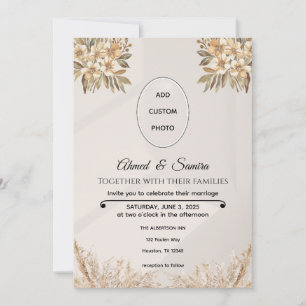 Boho Elegant Rustic Floral Wedding Save the Date