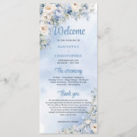 Boho Elegant Winterstaubblau und Elfenbeinblauer B