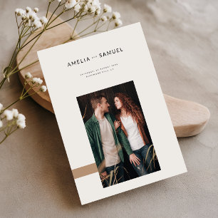 Boho-Elegante-Minimalistische-Hochzeit Einladung