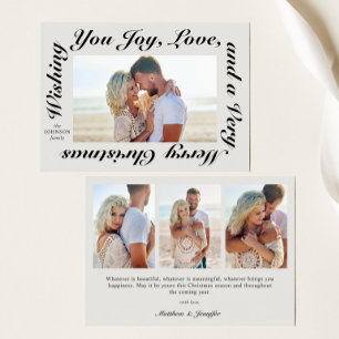 Boho-elegante Skripttypografie Foto Feiertagskarte