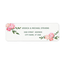 Boho elegante Wasserfarbe Romantische Rose Hochzei