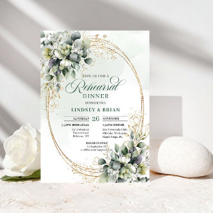Boho-Eleganz Probedinner Wasserfarbe Eukalyptus Einladung