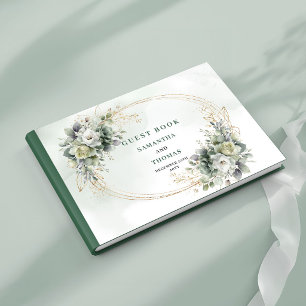 Boho Eleganz Salbei Grün Eukalyptus Hochzeitsgast  Gästebuch