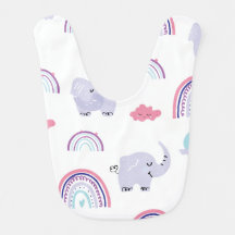 Boho Elephant Baby Bibs