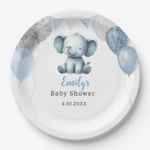 Boho Elephant Boy Balloons Babydusche