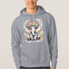 Boho Elephant 🌼 🐘 | Frieden und Petalen Hoodie