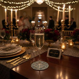 Boho Embroidery Arch Pattern Untersetzer