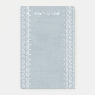 Boho Embroidery Tribal Muster Post-its - Blau Post-it Klebezettel