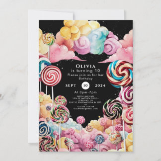 Boho Enchanted Candyland Birthday Einladung