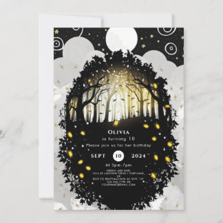 Boho Enchantument Woodland Geburtstag Einladung