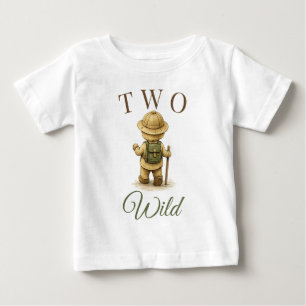 Boho-Entdecker-Bär-Geburtstagsdesign Baby T-shirt