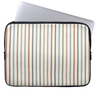 Boho-Erde-Ton senkrechte Streifen minimalistisches Laptopschutzhülle