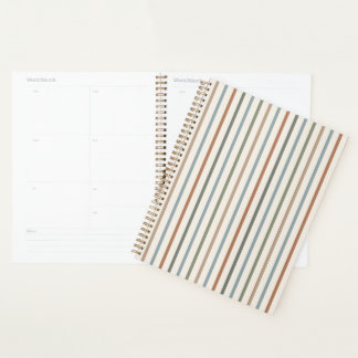 Boho-Erde-Ton senkrechte Streifen minimalistisches Planer