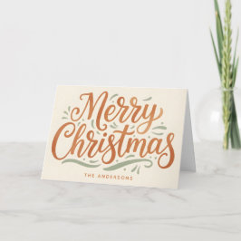 Boho Erdiges Skript Frohe Weihnachten