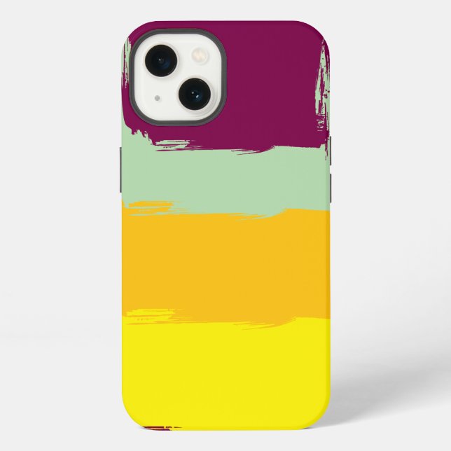 Boho Erdtöne Multifarbig  iPhone Hülle (Rückseite)