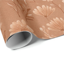Boho Erdtöne Wildblumen Sand Aquarell Muster