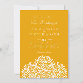 Boho Ethnic Botanical Accent Wedding Einladung