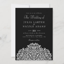Boho Ethnic Botanical Accent Wedding Einladung