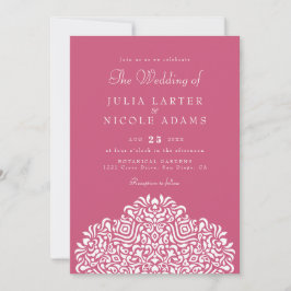 Boho Ethnic Botanical Accent Wedding Einladung