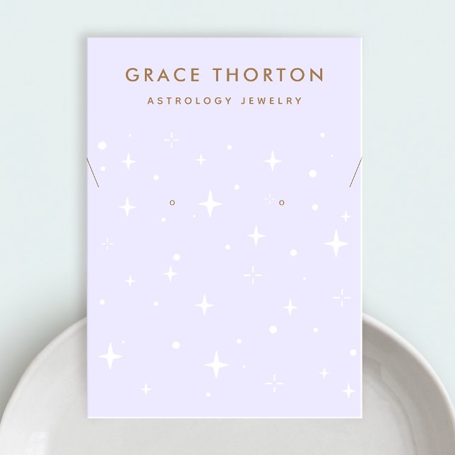 Boho Étoiles violet oreille Carte de visite de col (Créateur téléchargé)