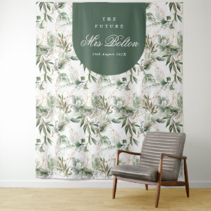 Boho Eucalyptus Arch Pampas Brautparty Hintergrund Wandteppich