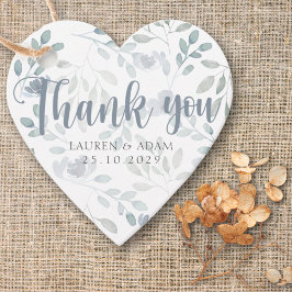 Boho Eucalyptus Chic Dusty Blue Pattern Wedding Geschenkanhänger