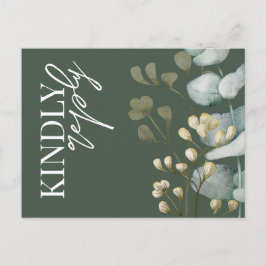 Boho Eucalyptus Dark Green & White UAWG Einladung