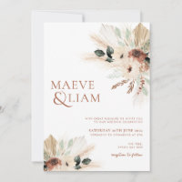 Boho Eucalyptus Green Blume Pampas Wedding