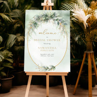 Boho eucalyptus grün Gold Bridal Willkommen