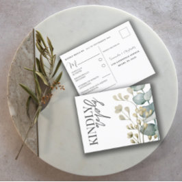 Boho Eucalyptus Sage Green & White UAWG Einladung