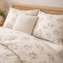 Boho-Eukalyptus-Botanik-Muster-Kissenbezug