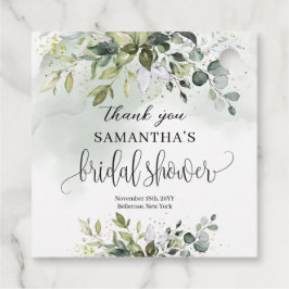 Boho Eukalyptus gründet Zweige Gold Bridal Geschenkanhänger