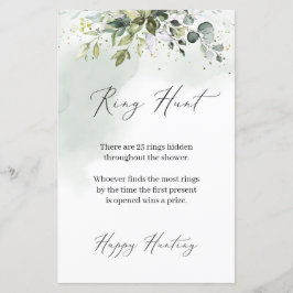 Boho Eukalyptus grünes Blattwerk Ringer Jagdspiel