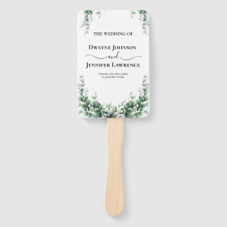 Boho-Eukalyptus-Grünzeug Sommerhochzeit Fächer